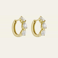 Pear-Shaped Diamond Huggies