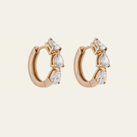 Pear-Shaped Diamond Huggies