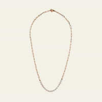 Pear-Shaped Diamond Paperclip Necklace