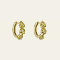 Pear-Shaped Yellow Sapphire Huggies
