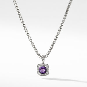 Pendant Necklace with Amethyst and Diamonds