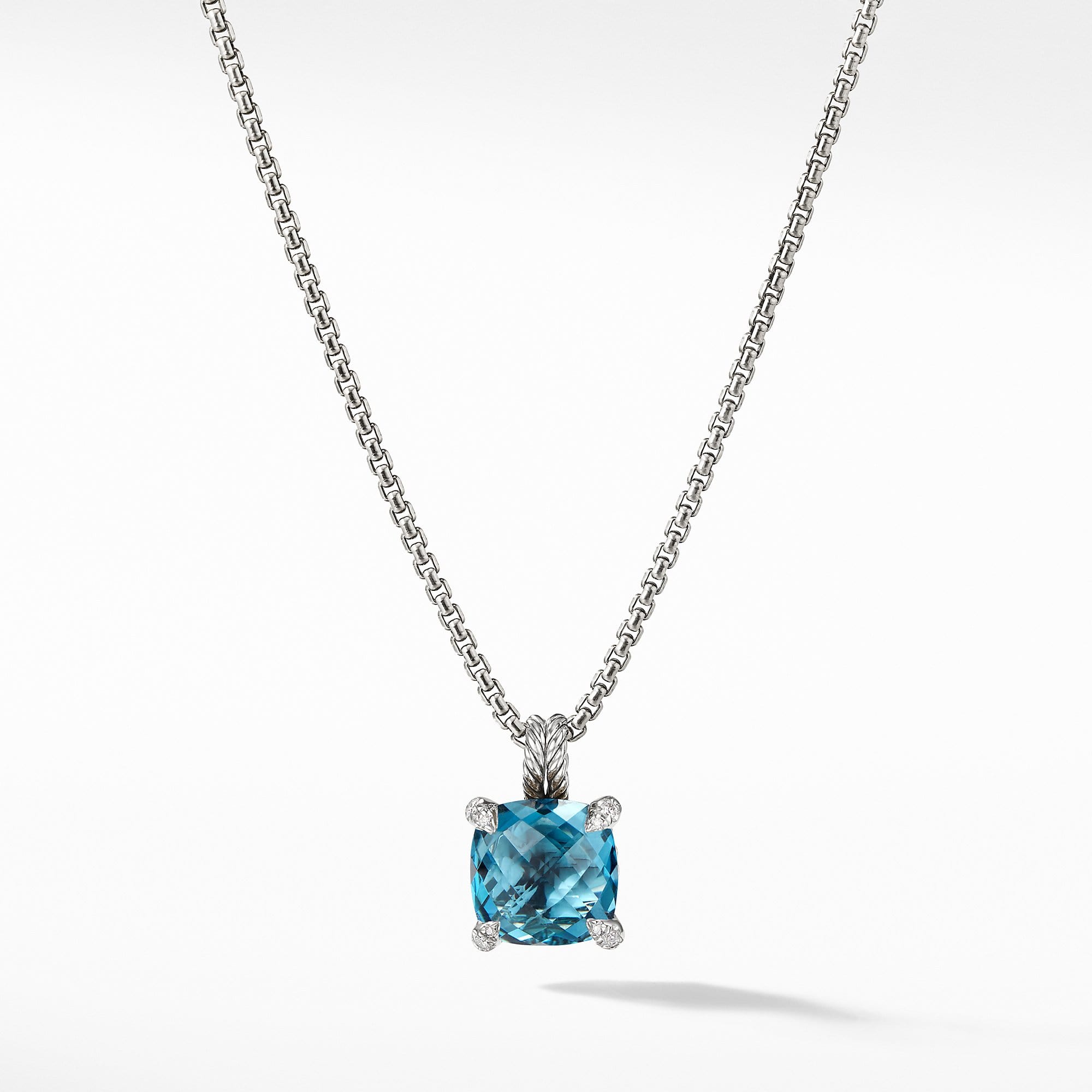 Pendant Necklace with Hampton Blue Topaz and Diamonds