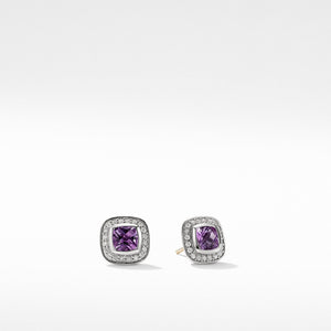 Petite Albion Earrings with Amethyst and Diamonds