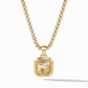 Petrvs Small Horse Pendant in 18K Yellow Gold