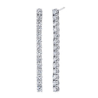 Diamond Linear Dangle Earrings