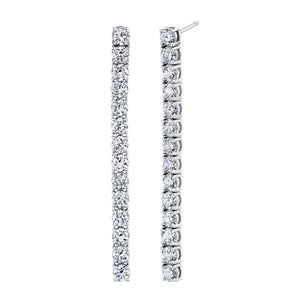 Diamond Linear Dangle Earrings
