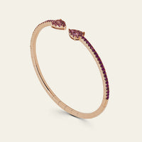 Pink Sapphire Flexible Cuff Bracelet