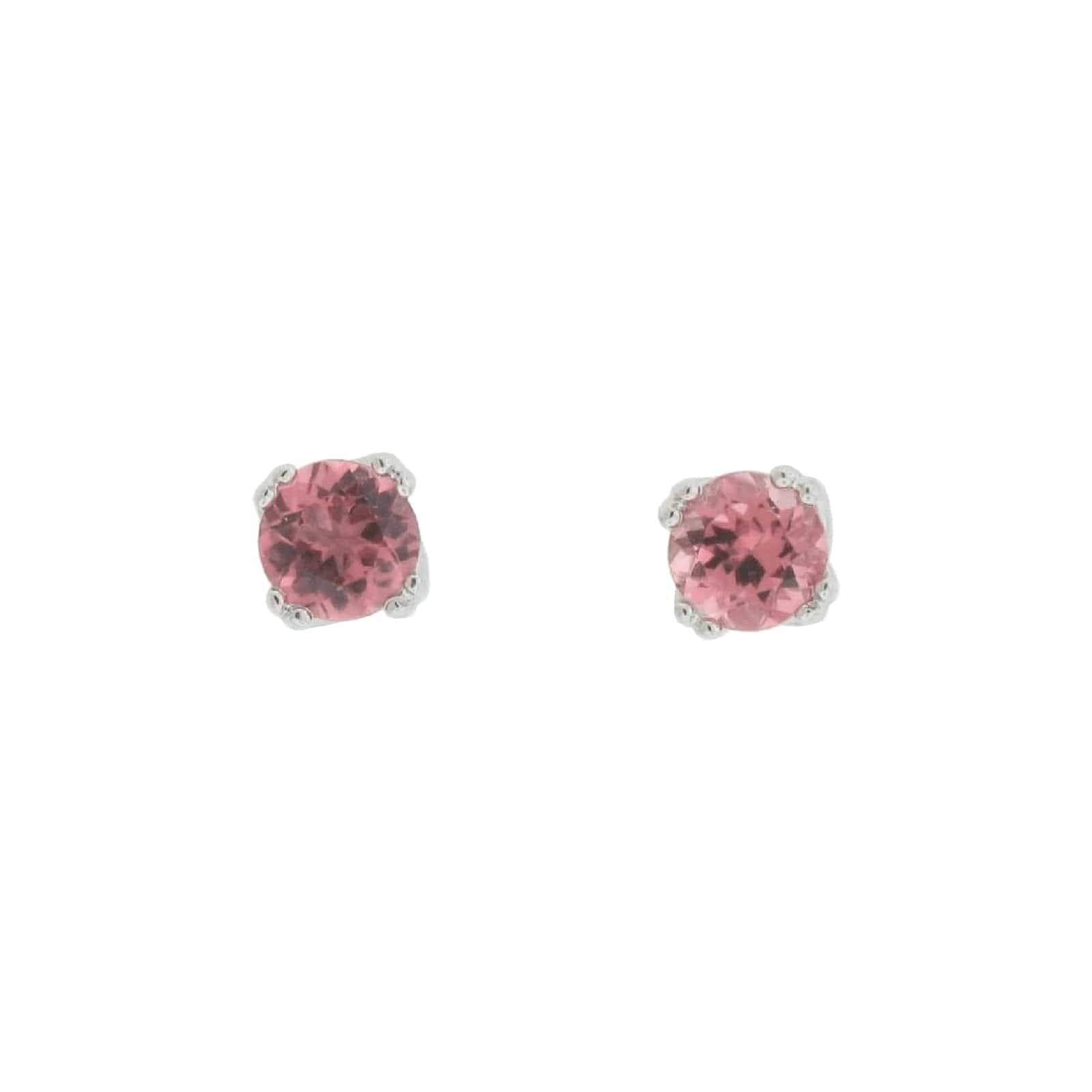 Pink Tourmaline Stud Earrings