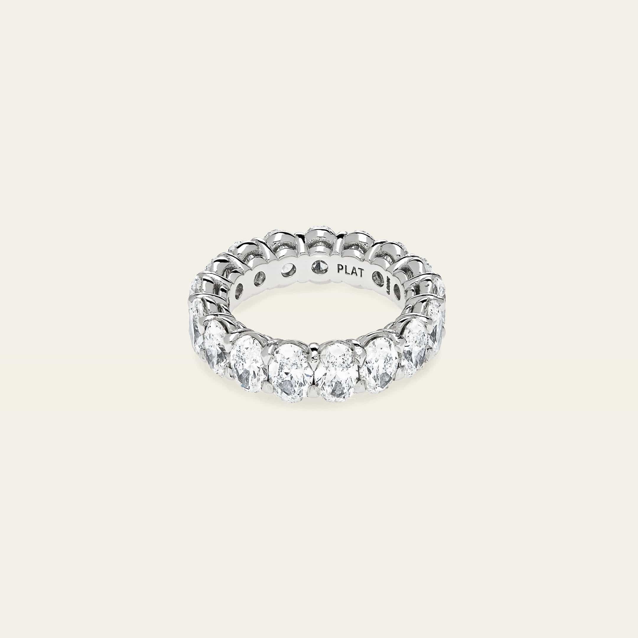 Platinum Oval Cut Diamond Ring