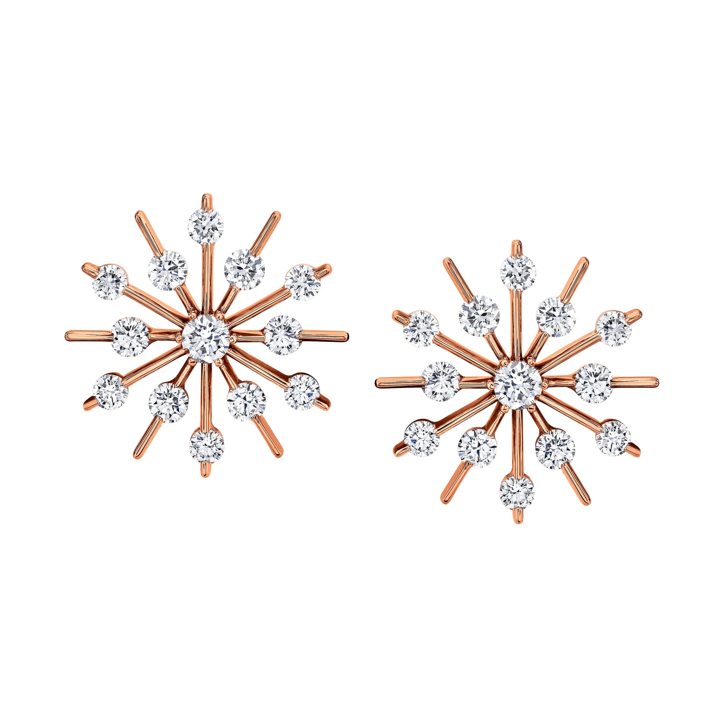 Snowflakes Diamond Earrings
