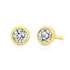 Round Diamond Bezel Set Studs