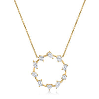 Circle of Shapes Diamond Pendant