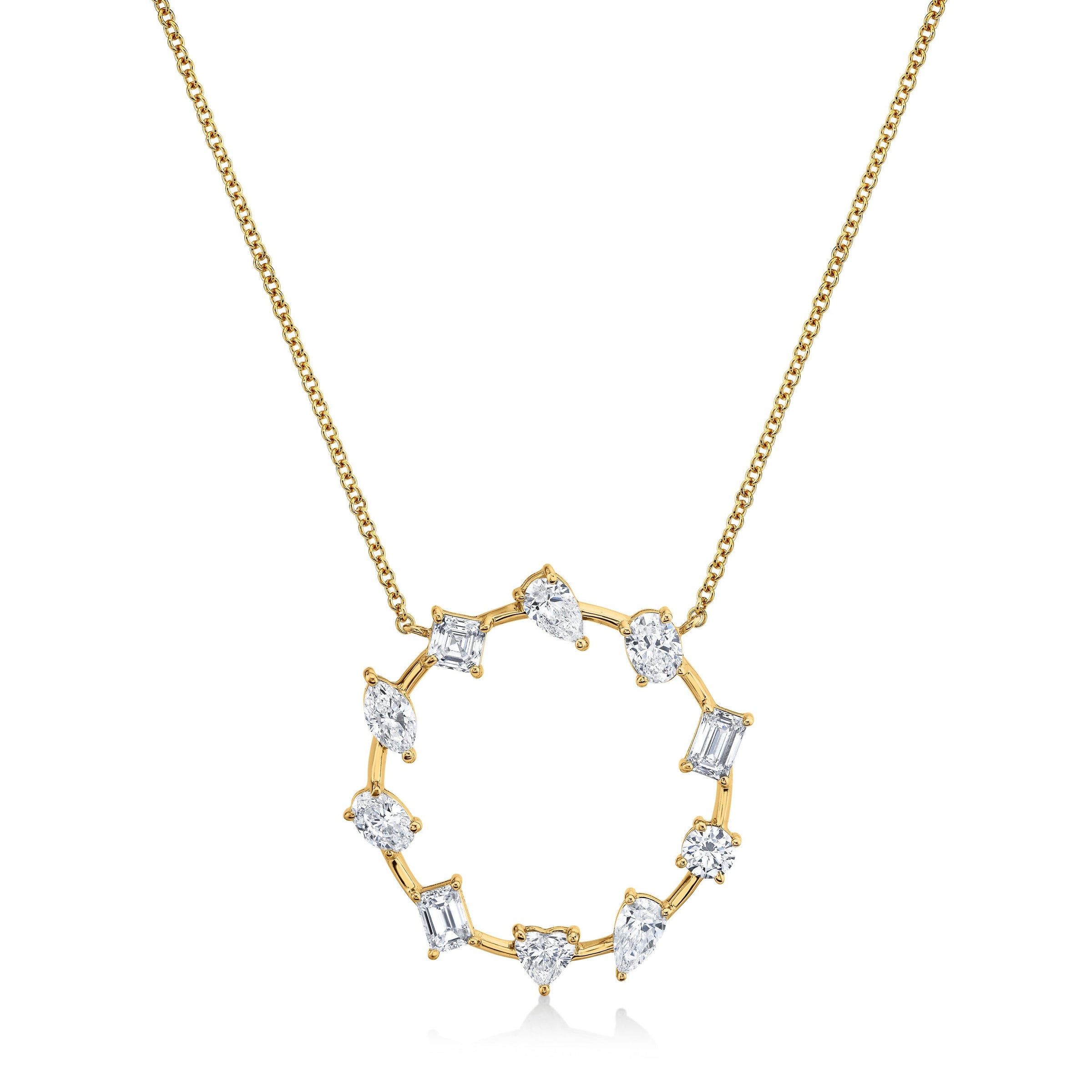 Circle of Shapes Diamond Pendant