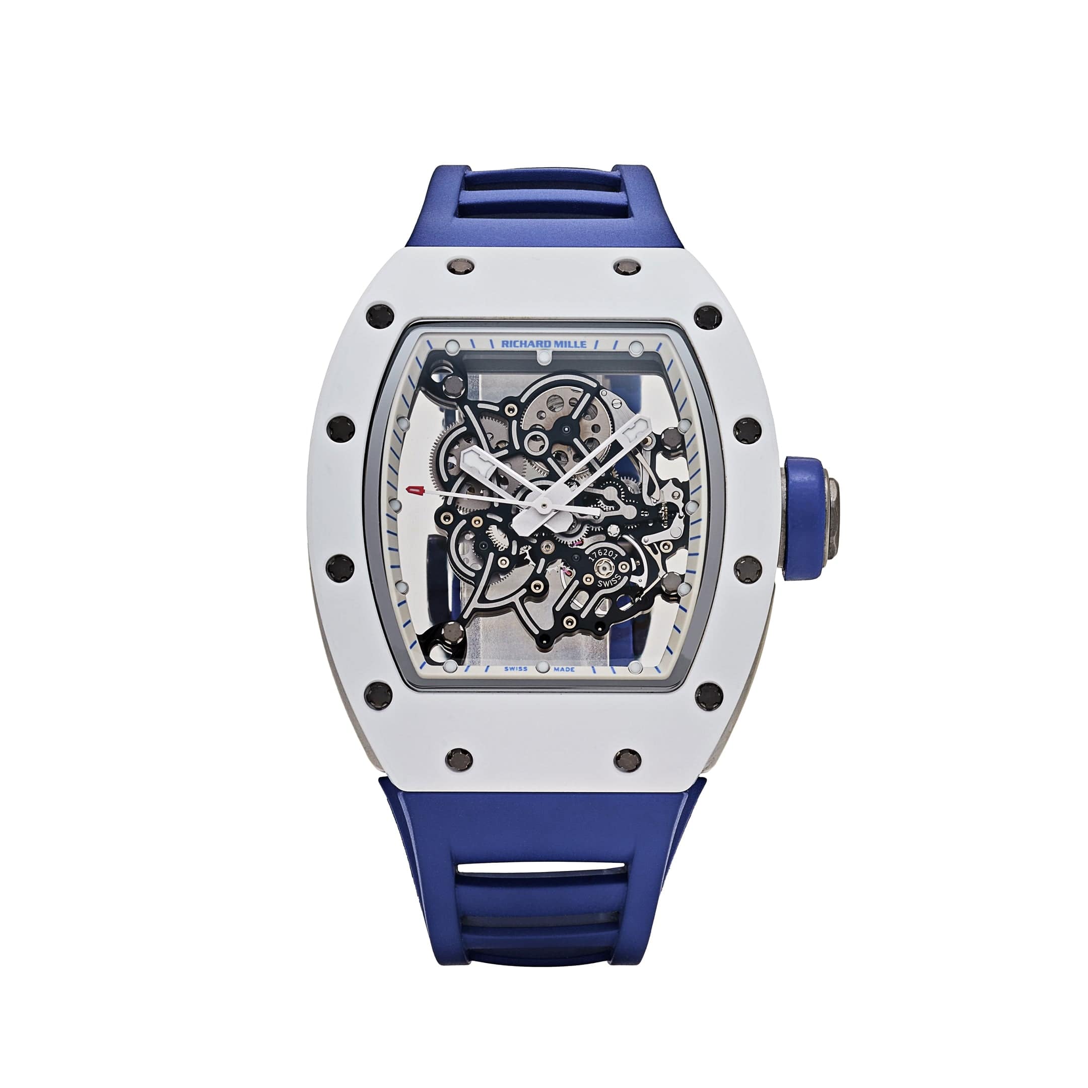 Richard Mille RM 055 Bubba Watson Japan Edition White Ceramic Titanium Blue Rubber