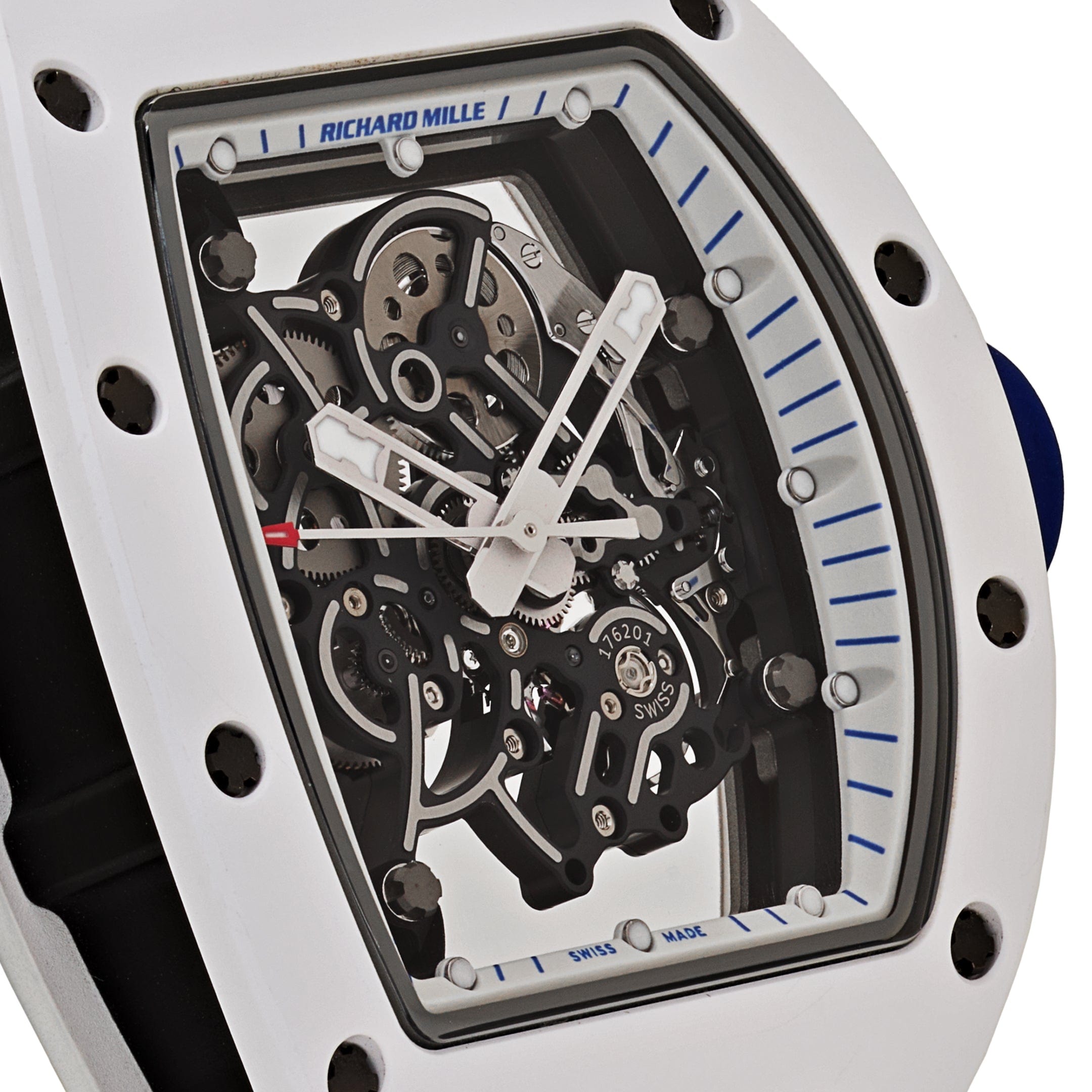 Richard Mille RM 055 Bubba Watson Japan Edition White Ceramic Titanium Blue Rubber