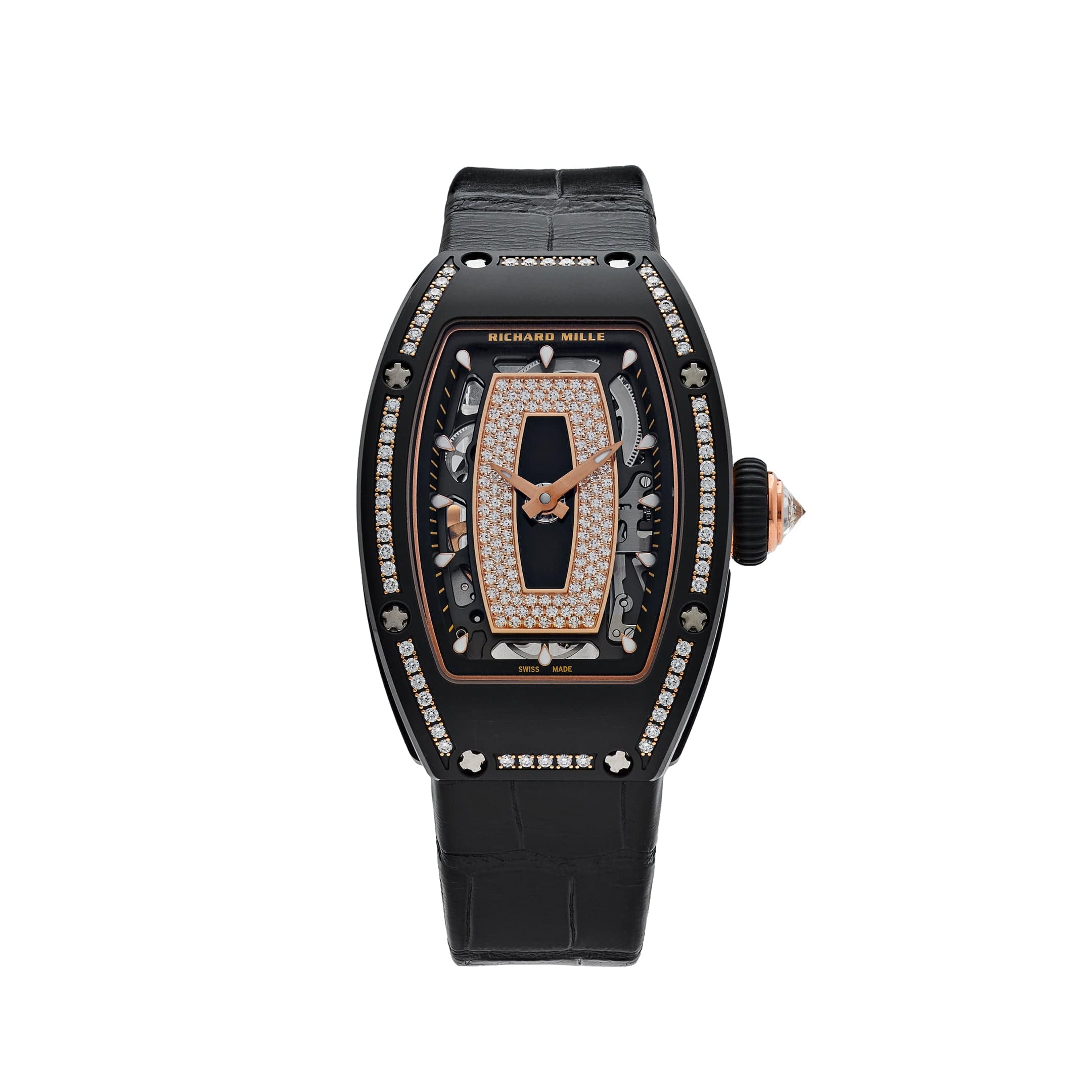 Richard Mille RM 07-01 'Ladies'  Black Ceramic Black Lips Diamond Bezel