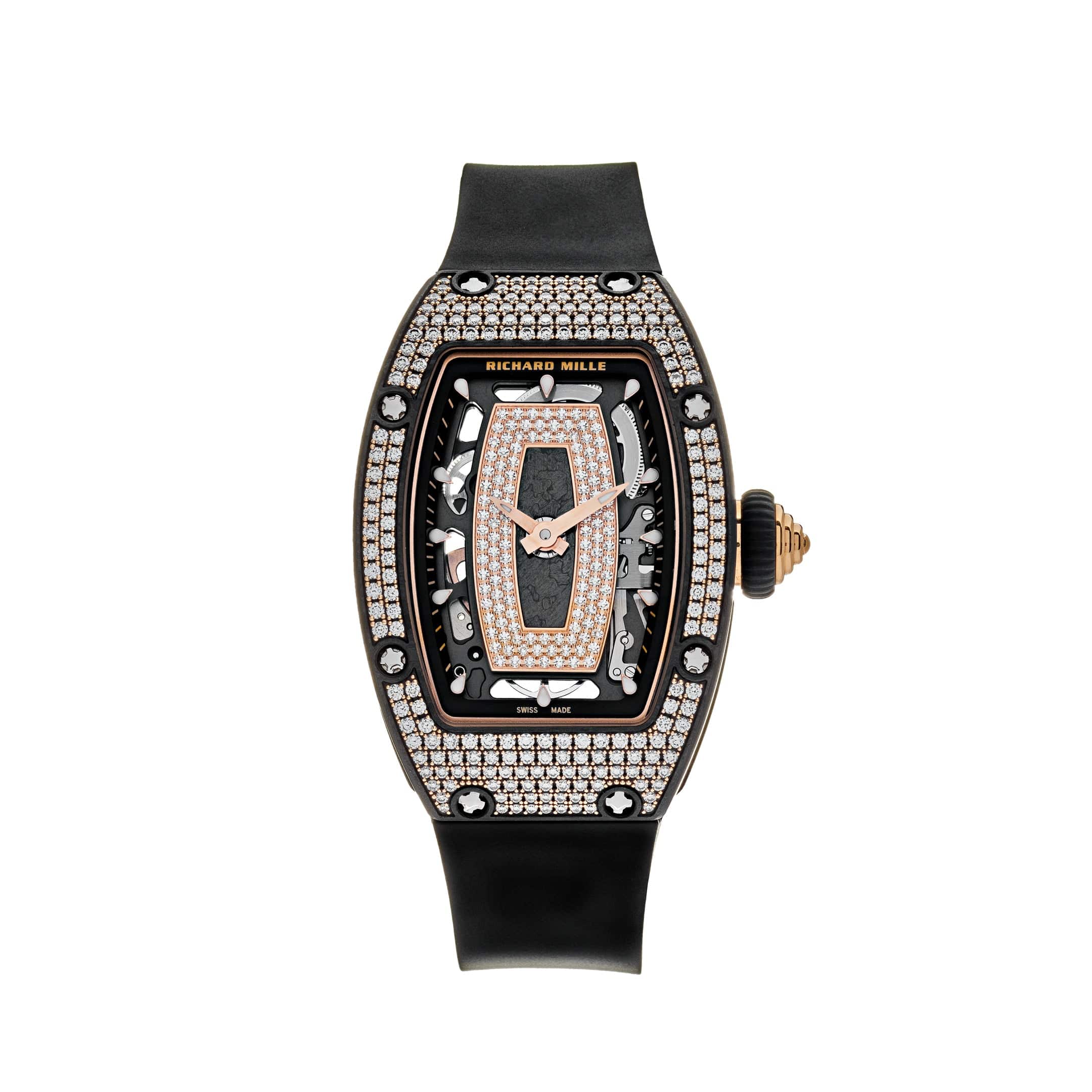 Richard Mille RM 07-01 'Ladies' Rose Gold Carbon-TPT Diamond Bezel