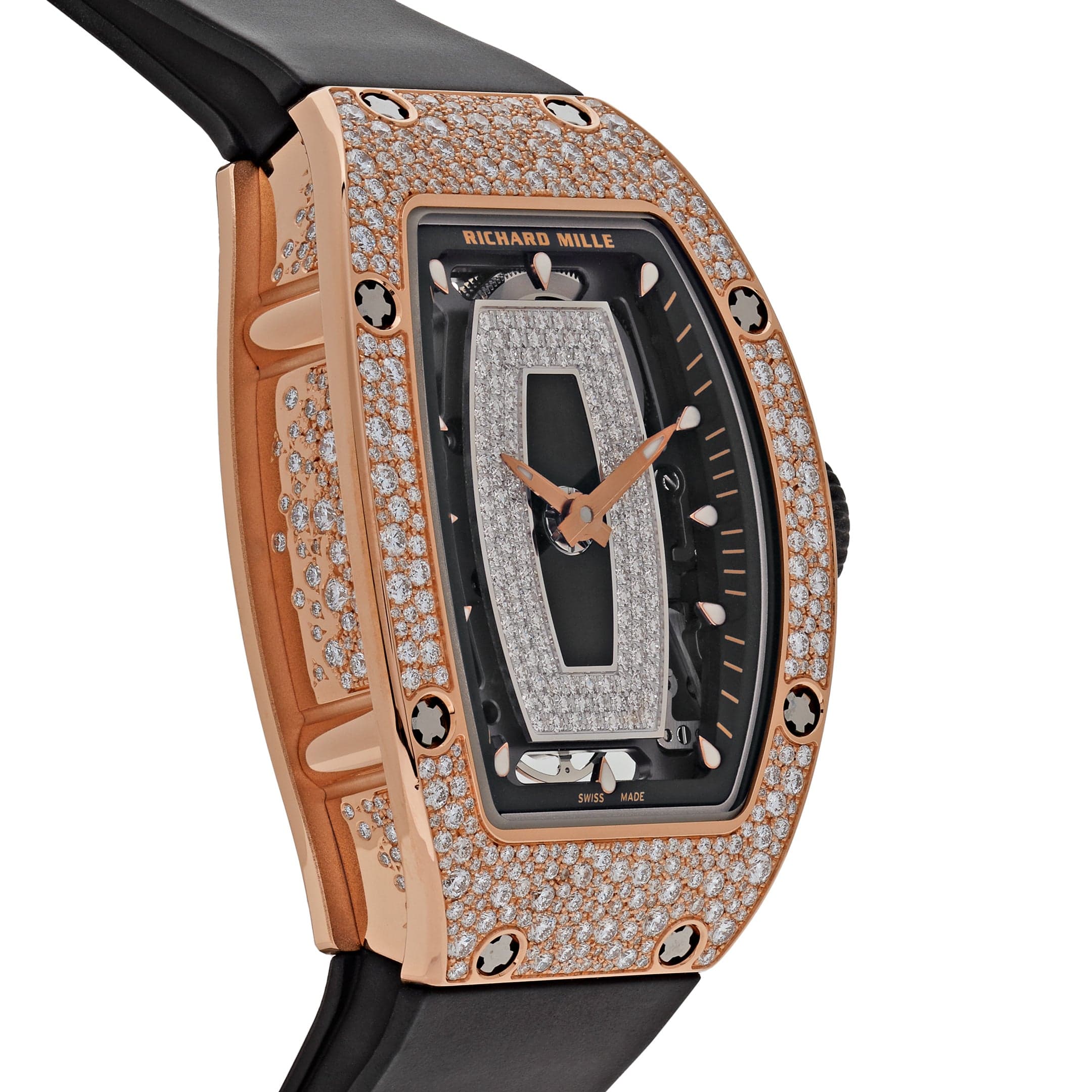 Richard Mille RM 07-01 'Ladies' Rose Gold Onyx Snow Diamond Set