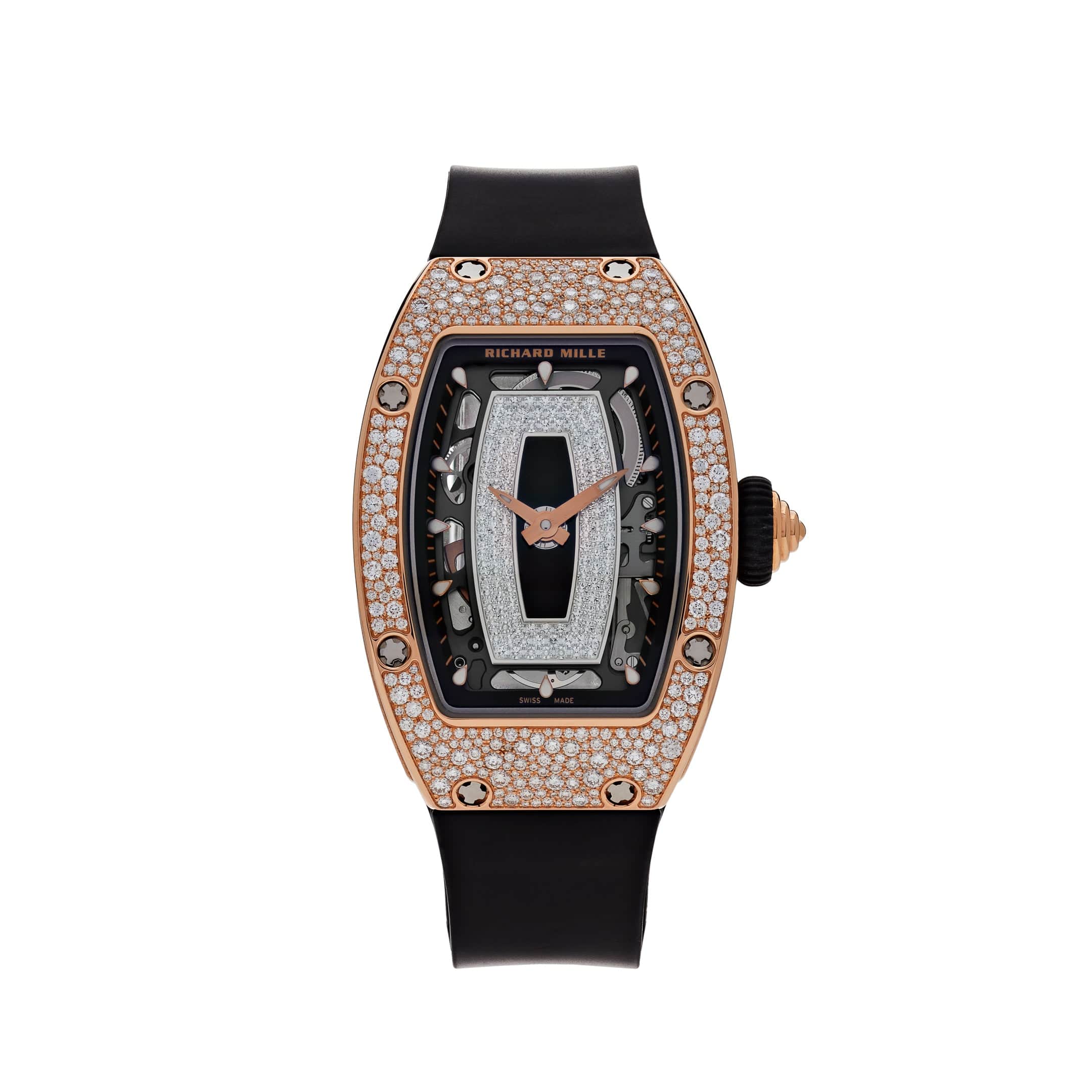 Richard Mille RM 07-01 'Ladies' Rose Gold Onyx Snow Diamond Set