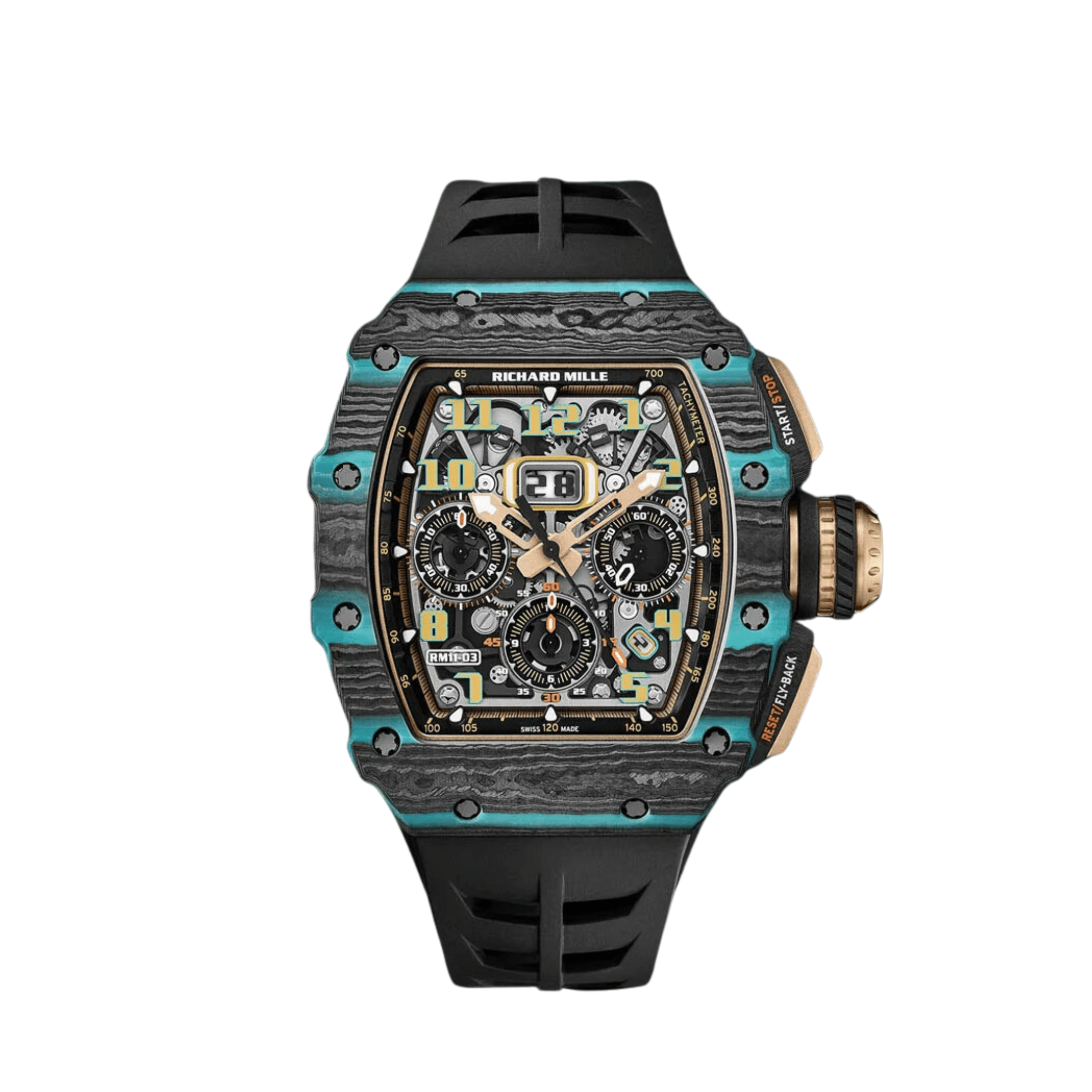 Richard Mille RM 11-03 'Ultimate Edition' Flyback Chronograph Carbon Turquoise Quartz TPT