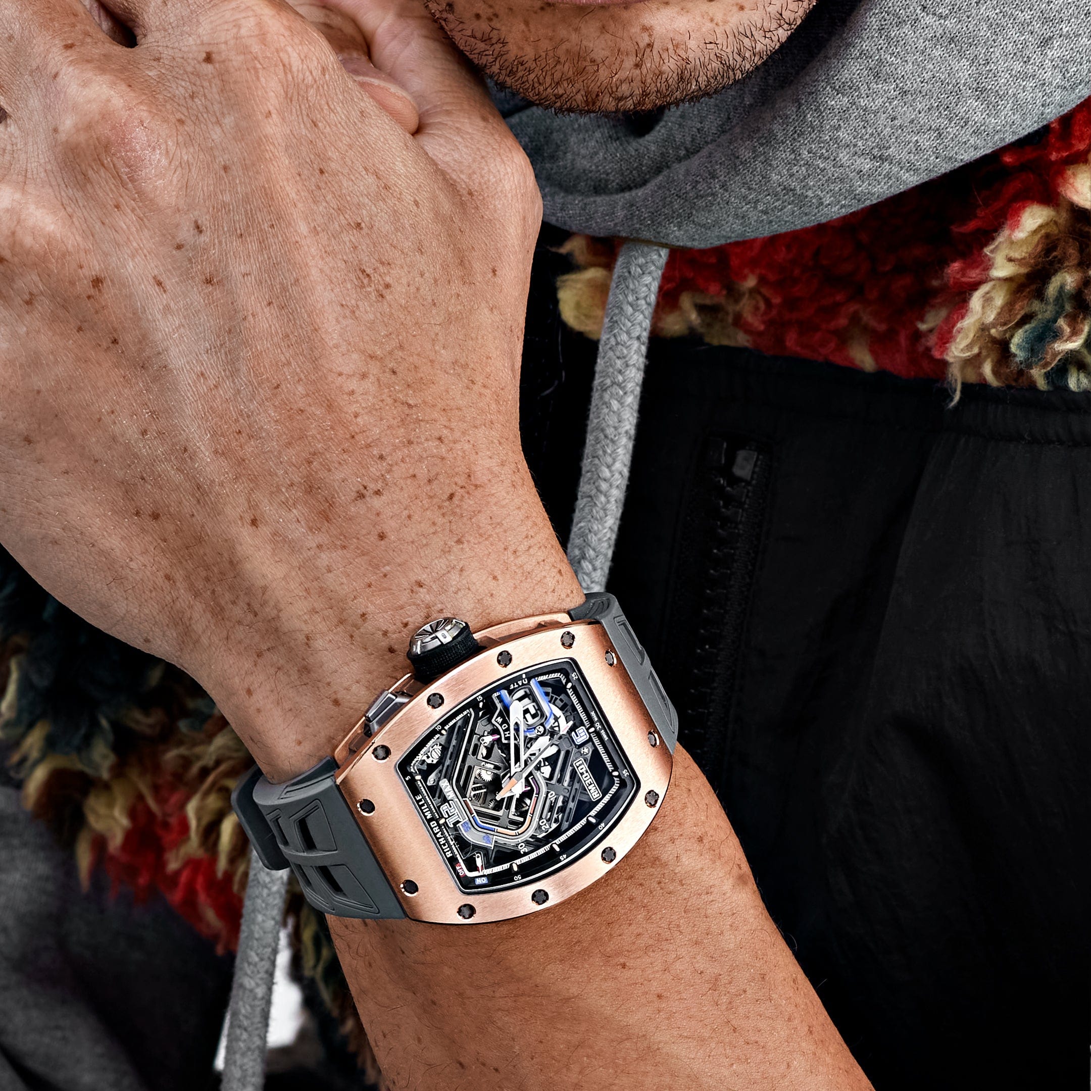 Richard Mille RM 30-01 Declutchable Rotor Rose Gold Skeleton Dial