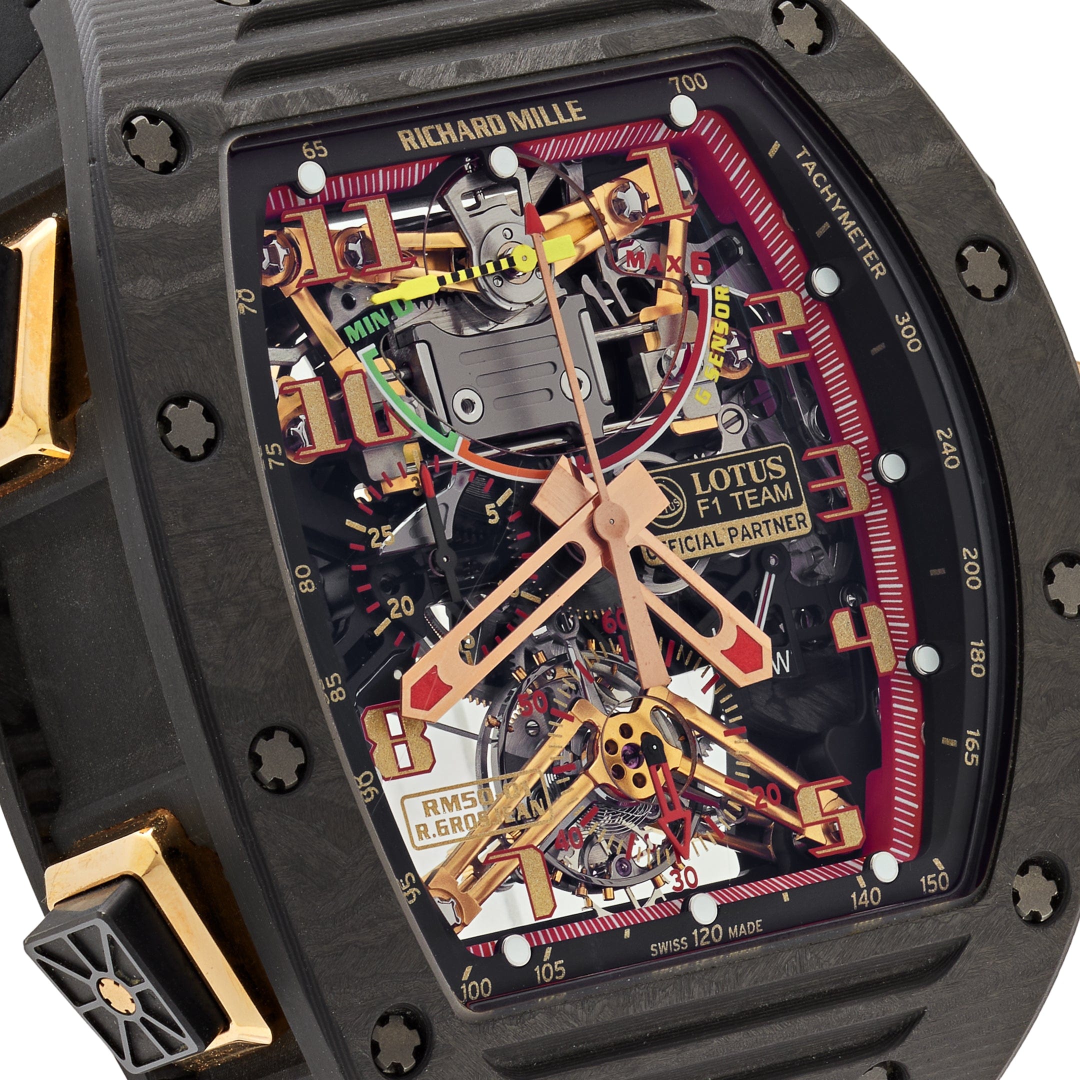 Richard Mille RM 50-01 'Romain Grosjean Lotus F1 G-Sensor' Tourbillon Carbon NTPT