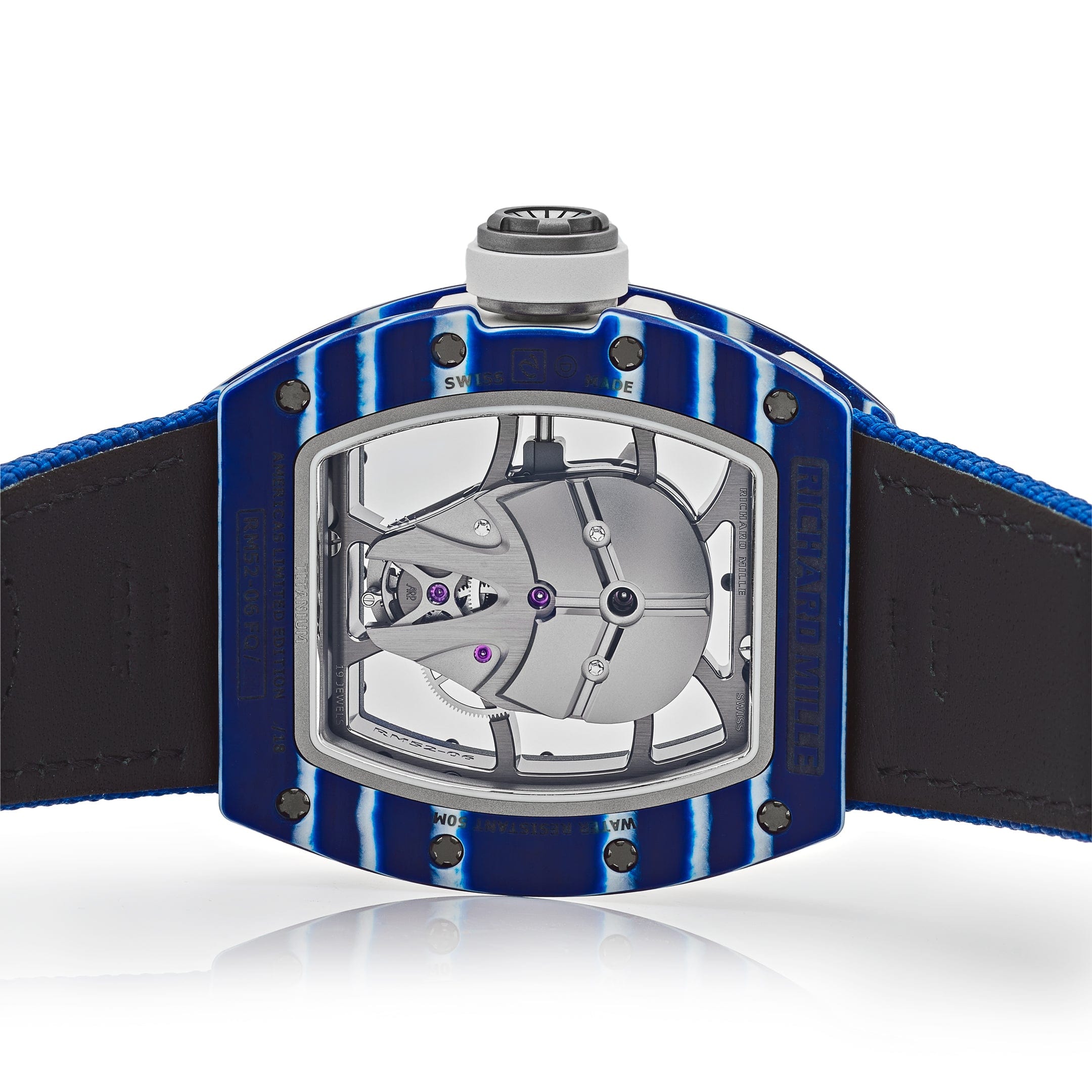 Richard Mille RM 52-06 Tourbillon 'Mask' Blue White Quartz TPT