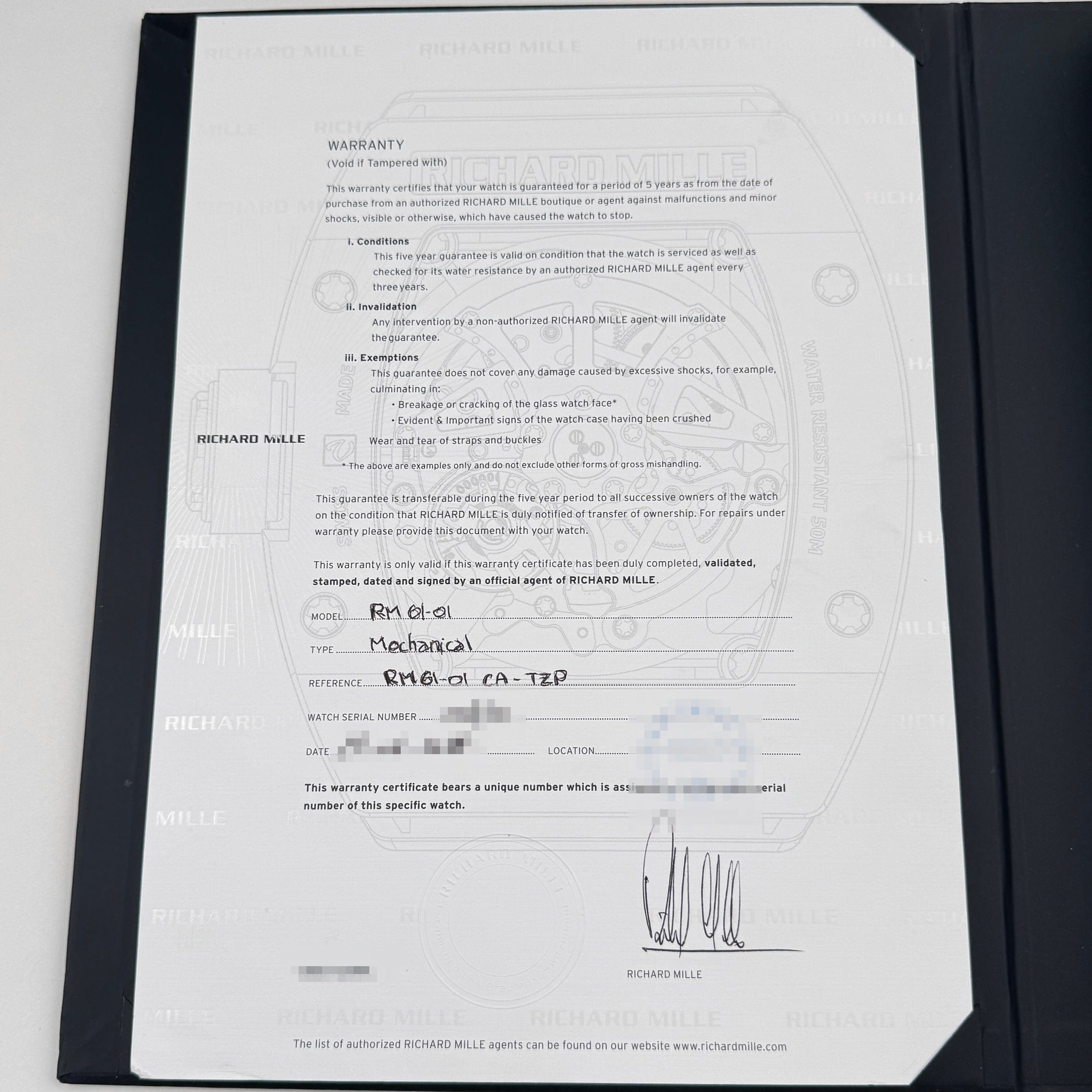 Richard Mille RM 61-01 Yohan Blake Monochrome Limited Edition (2016)