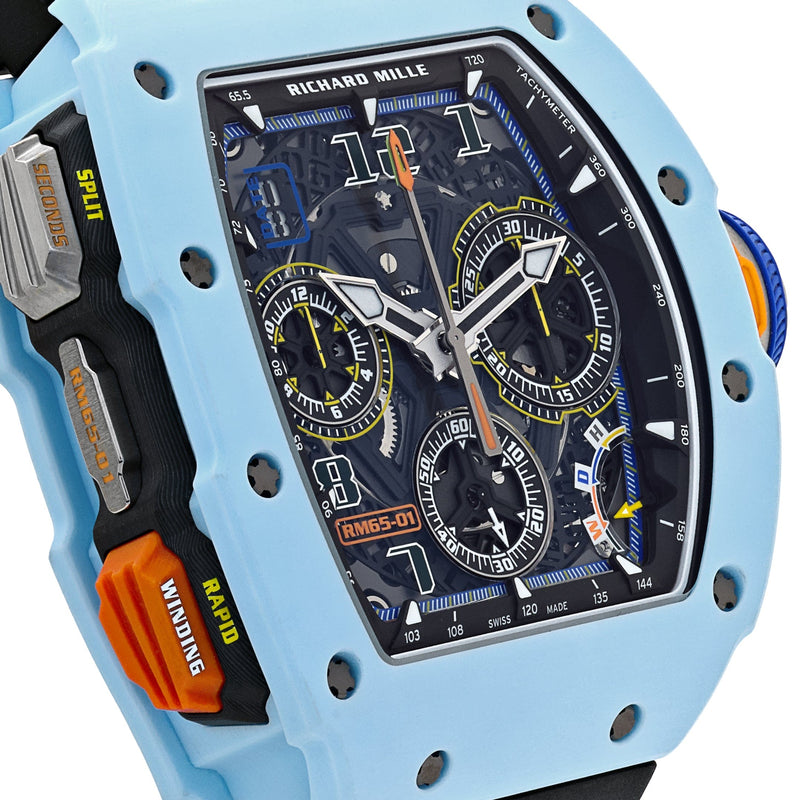 Richard Mille RM 65-01 Automatic Winding Split-Seconds Chronograph Pastel Blue Quartz TPT