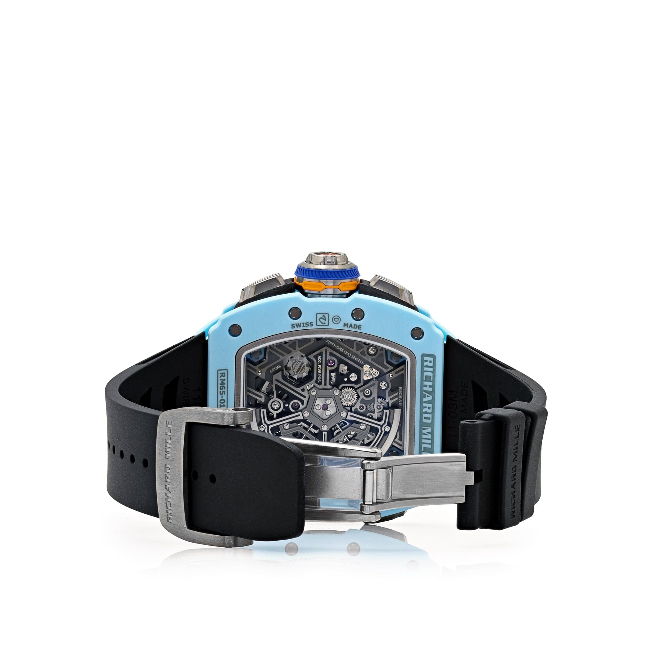 Richard Mille RM 65-01 Automatic Winding Split-Seconds Chronograph Pastel Blue Quartz TPT