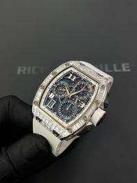 Richard Mille RM 72-01 Automatic Winding Lifestyle Flyback Chronograph White Gold with Baguette Diamonds