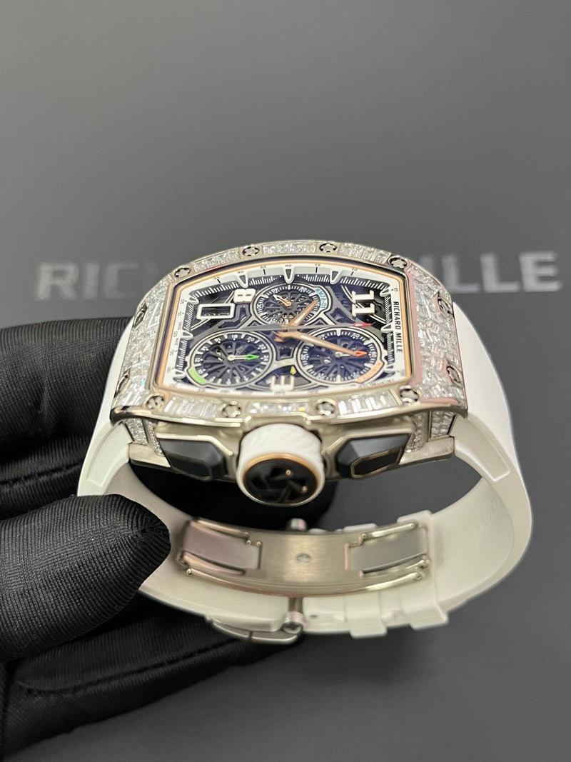 Richard Mille RM 72-01 Automatic Winding Lifestyle Flyback Chronograph White Gold with Baguette Diamonds