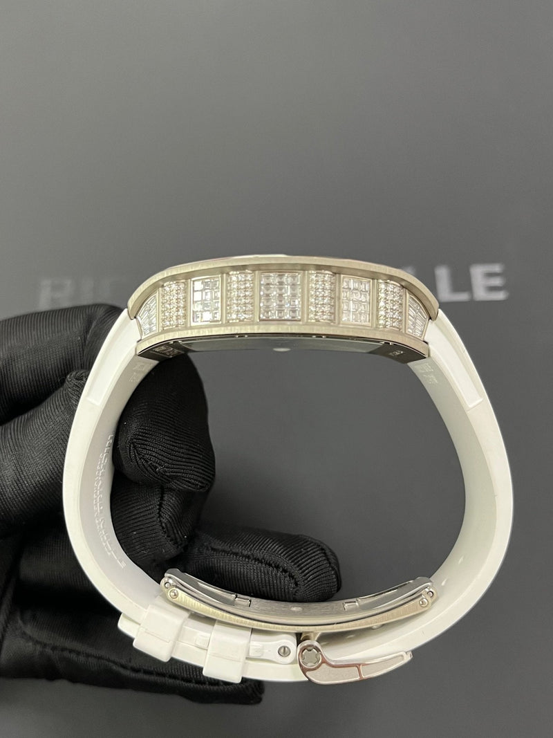 Richard Mille RM 72-01 Automatic Winding Lifestyle Flyback Chronograph White Gold with Baguette Diamonds