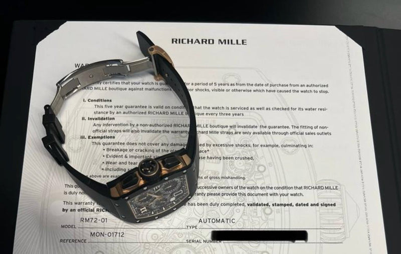 Richard Mille RM72-01 Automatic Winding Lifestyle Flyback Chronograph Black Ceramic