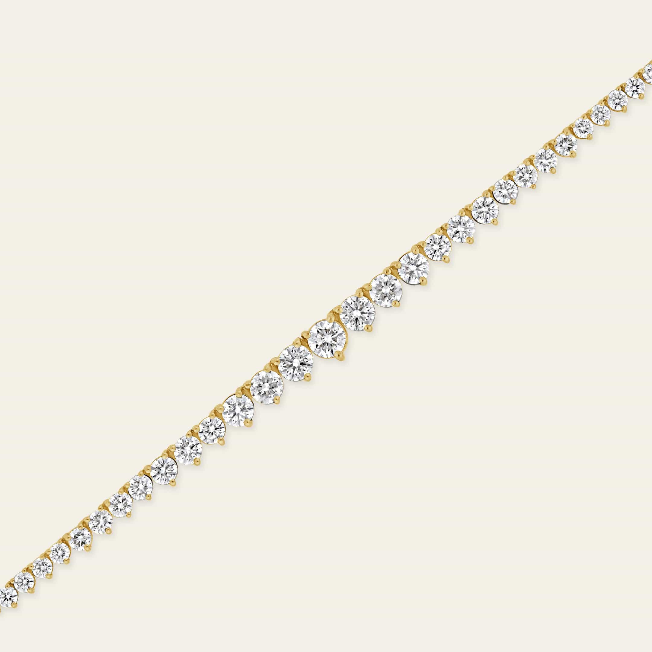 Riviera 13 Carat Graduated Diamond Tennis Necklace