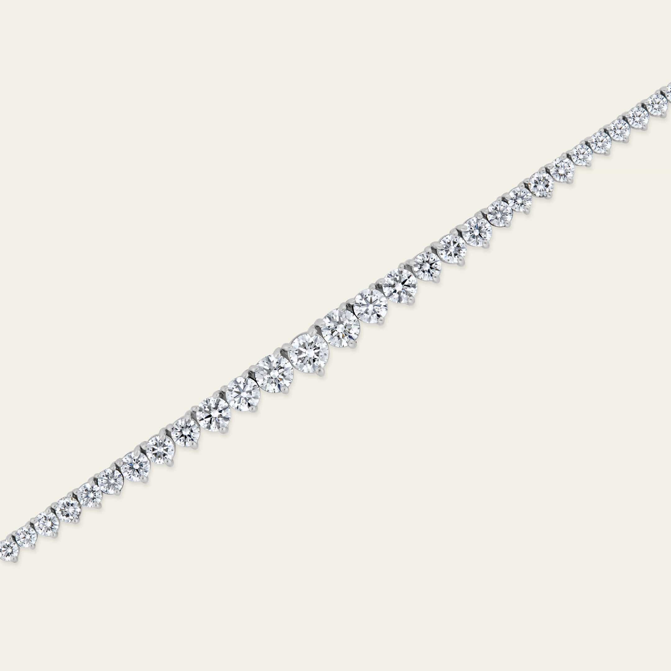 Riviera 13 Carat Graduated Diamond Tennis Necklace