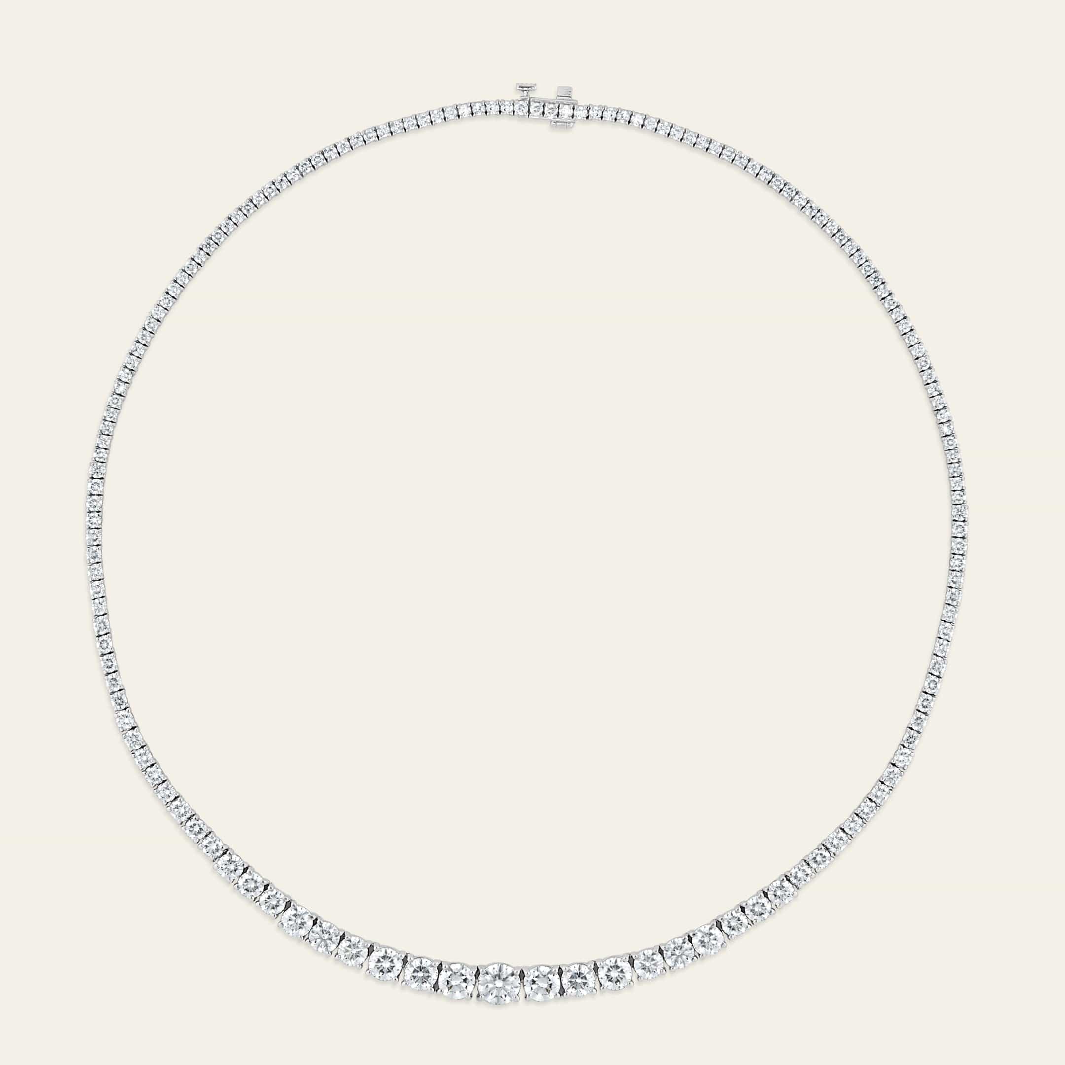 Riviera 14 Carat Graduated Diamond Tennis Necklace