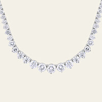Riviera 21 Carat Graduated Diamond Tennis Necklace