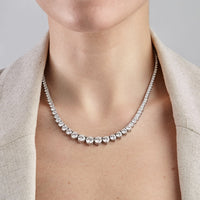 Riviera 21 Carat Graduated Diamond Tennis Necklace