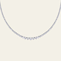 Riviera 8 Carat Graduated Diamond Tennis Necklace