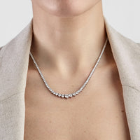 Riviera 9 Carat Graduated Diamond Tennis Necklace