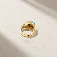 Puffed Heart Signet Ring