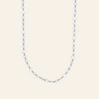 Rose-Cut Diamond and White Gold Chain Necklace