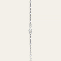 Rose-Cut Diamond and White Gold Chain Necklace