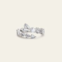 Rose-Cut Diamond Bypass Ring