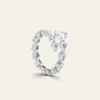 Rose-Cut Diamond Bypass Ring
