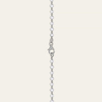 Rose-Cut Diamond Chain in White Gold