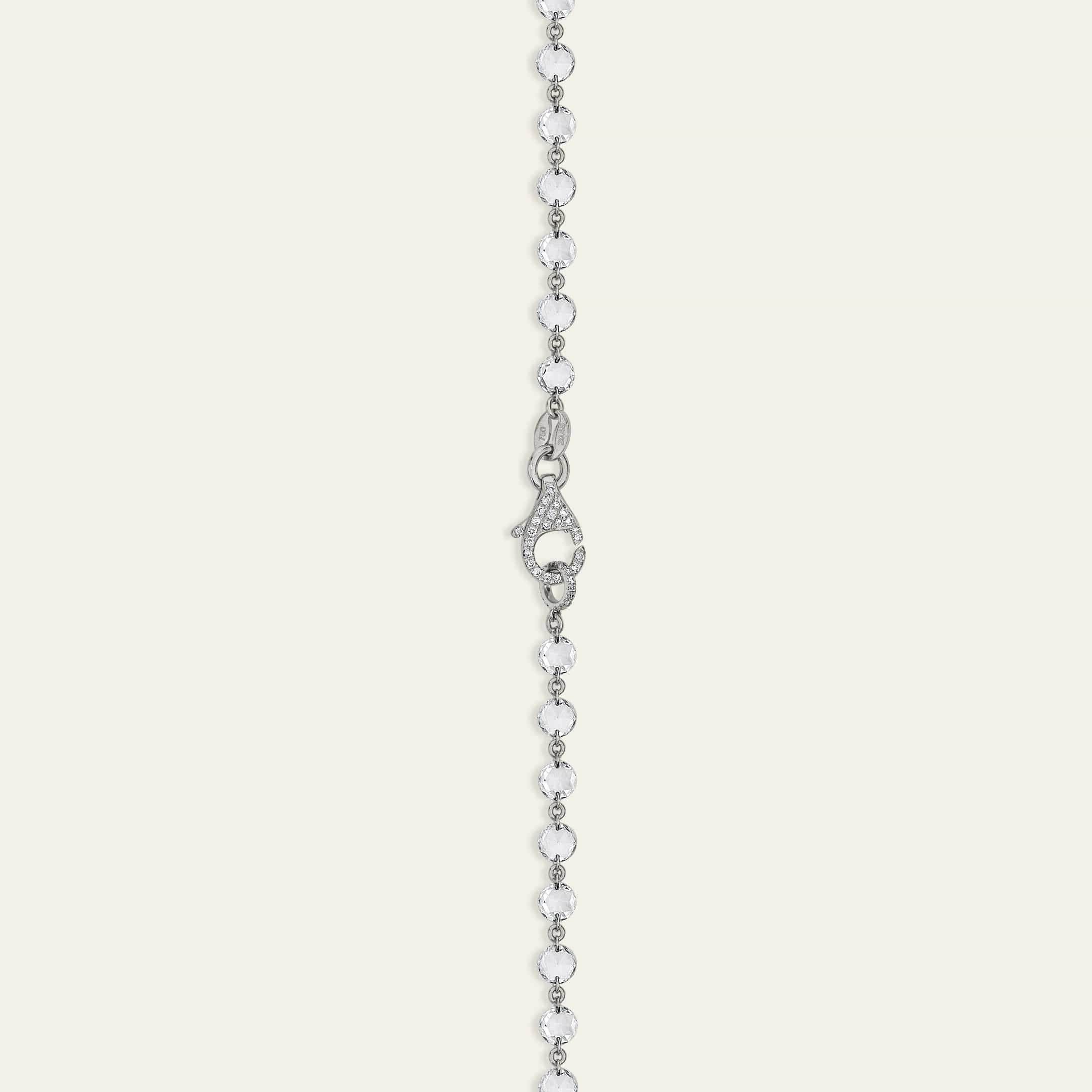 Rose-Cut Diamond Chain in White Gold