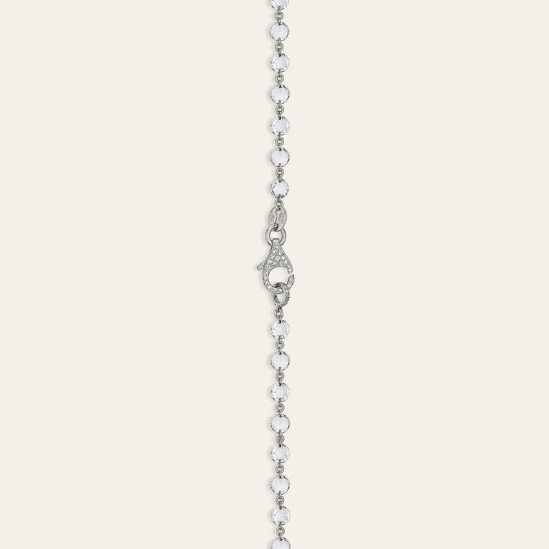 Rose-Cut Diamond Chain in White Gold