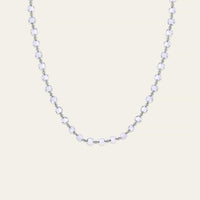 Rose-Cut Diamond Chain in White Gold